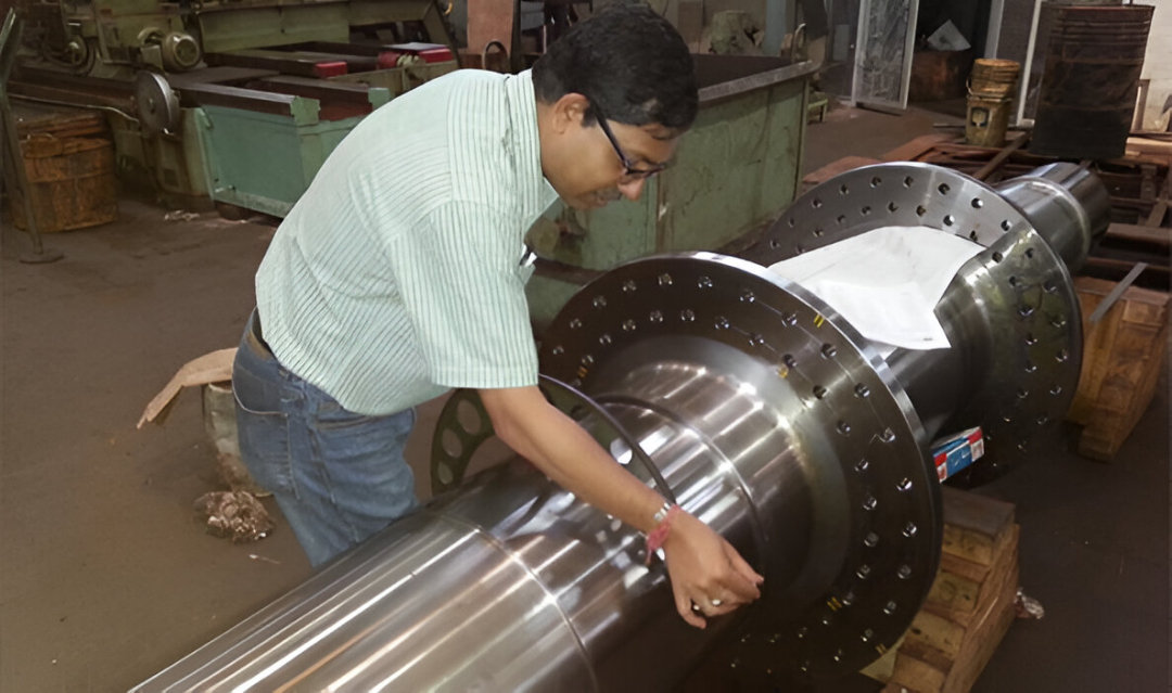 Inspection of shaft for Bucket wheel excavator