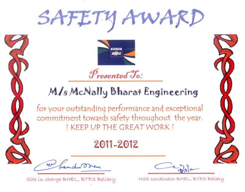 Safety Awards 2011 – 12